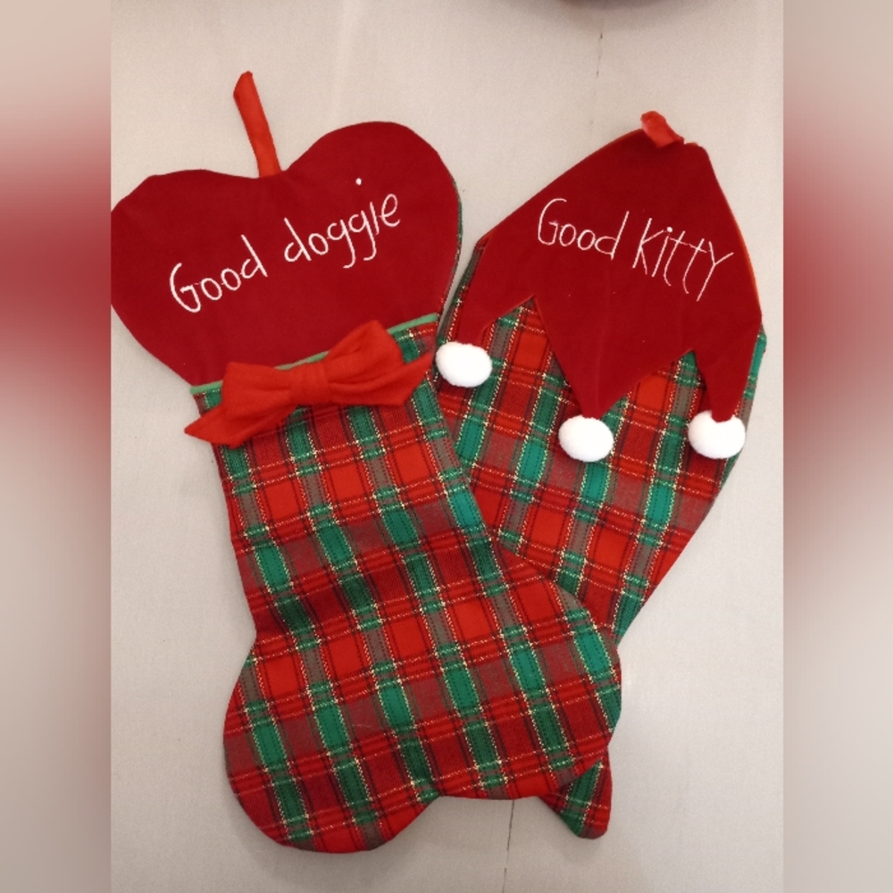 Cat and Dog Christmas Stocking
